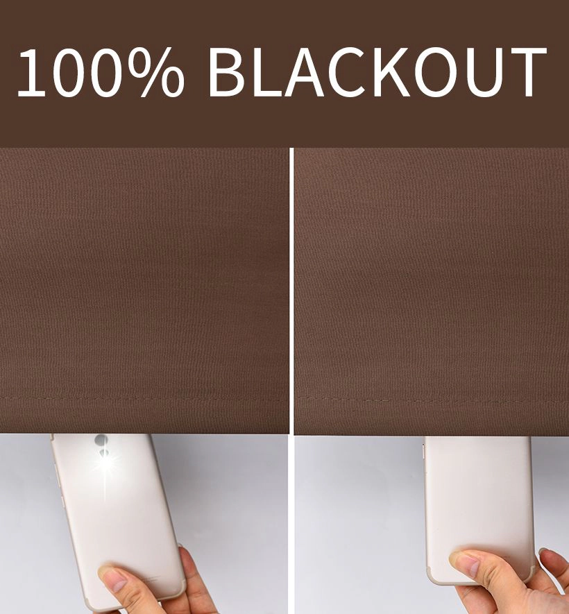 Kate Aurora Brown 2 Piece Grommet Top Blackout Curtain Panels For Extra Long Windows