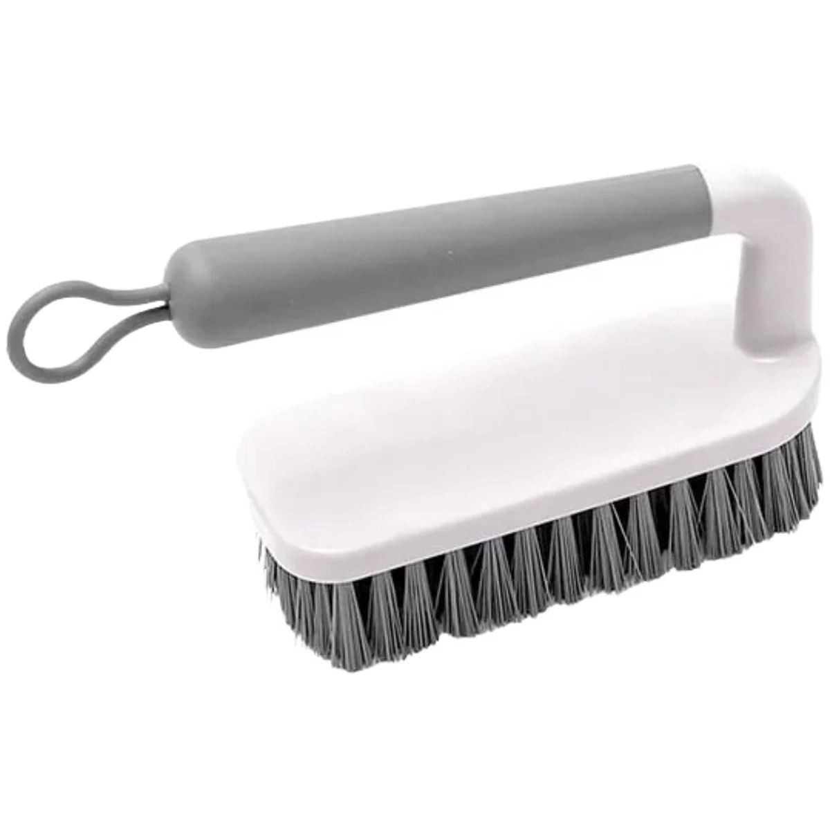 OU Scrub Brush w/ Ergonomic Handle, All Purpose Heavy Duty Cleaning Scrubber w/ Scraper Edge & Hanging Loop