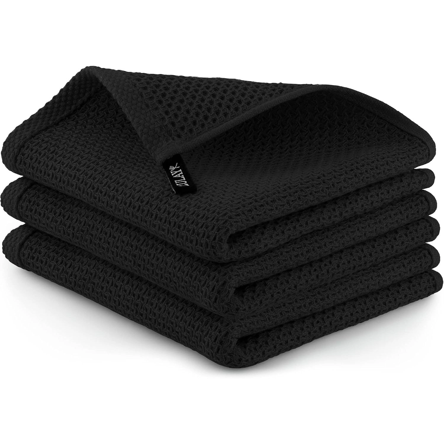 Zulay Kitchen Towels 3 Pack Waffle Weave - 13 x 28 Inch Super Absorbent Dish for