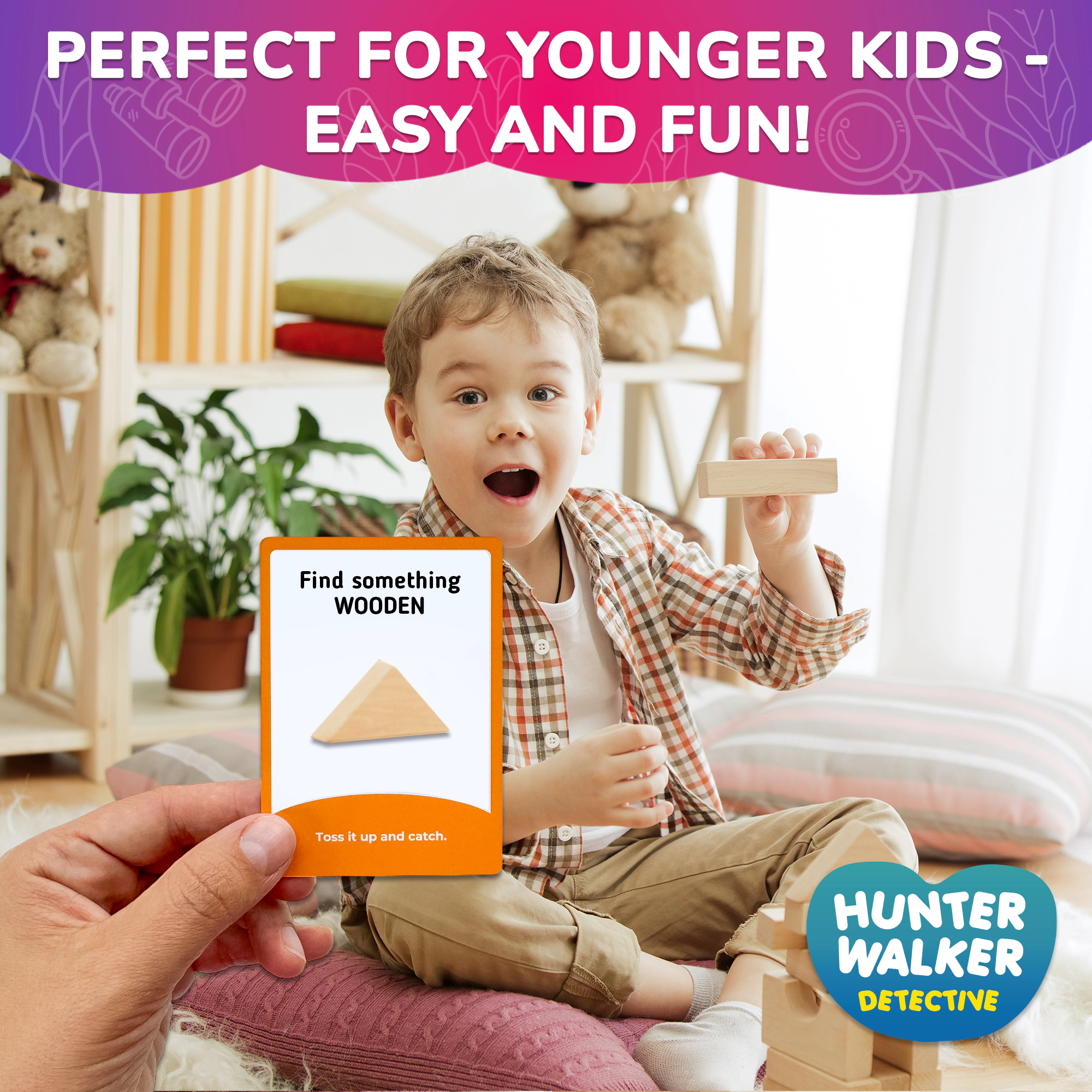 QUOKKA Scavenger Hunt Card Game, 50 Activity Challenges & Educational Games for Kids, Ages 3+