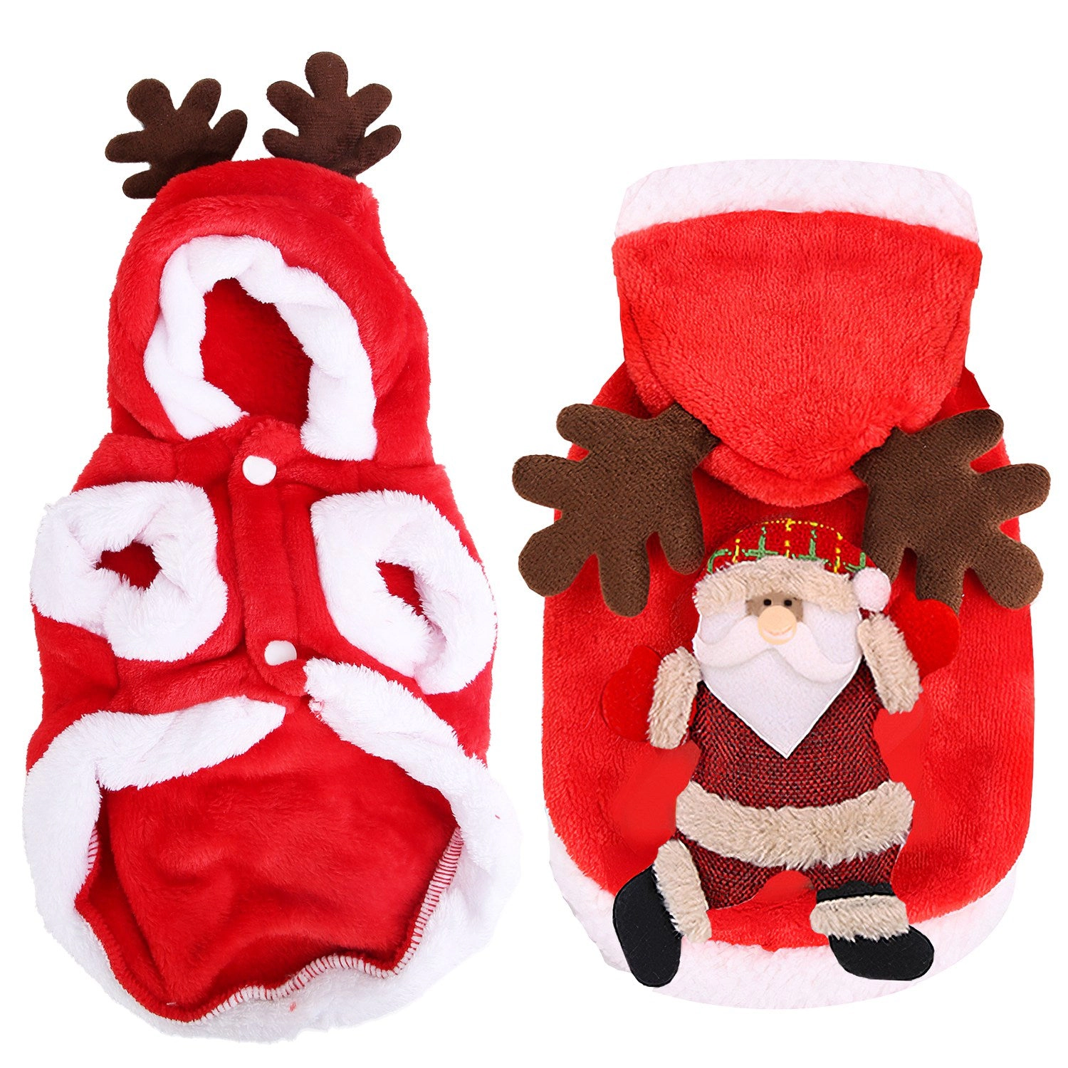GBruno Santa Claus Pet Christmas Costume With Antlers