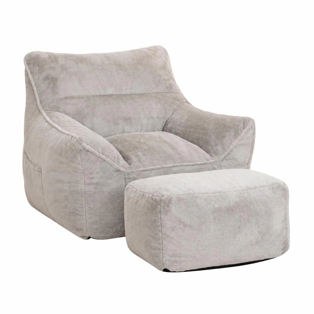 GOODSILO Faux Fur Oversized Casual Lazy Lounge Seating Chair