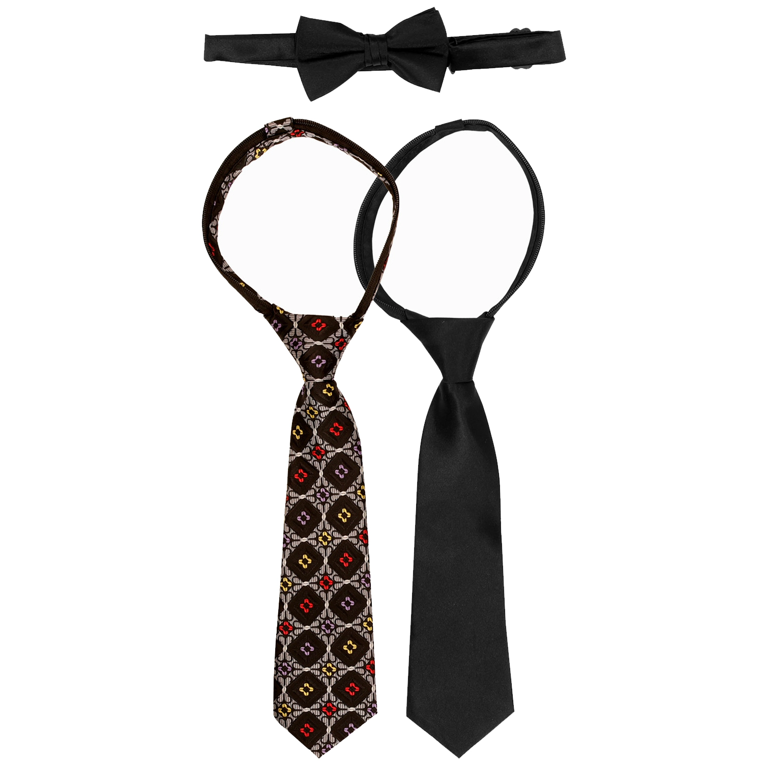 Gioberti Boy's Long Sleeve Dress Shirt With Design Tie Set