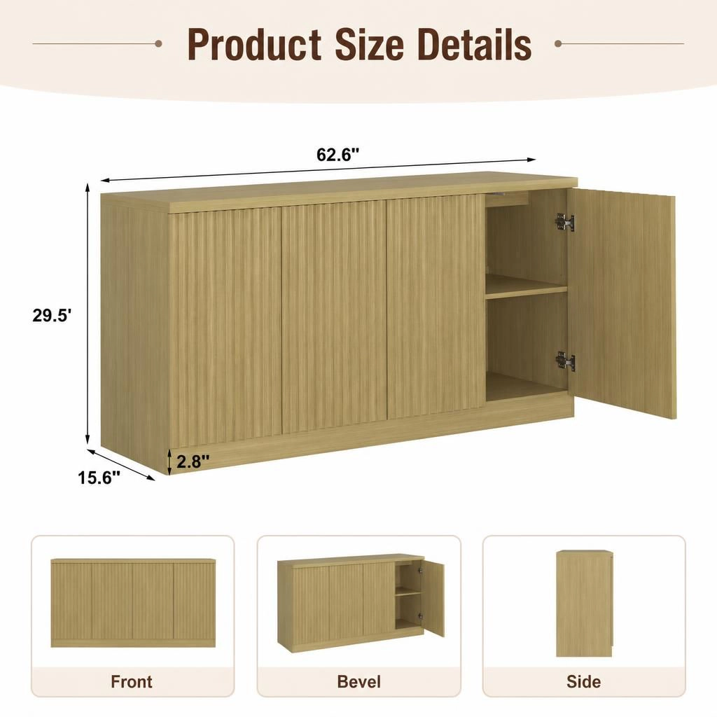 GOODSILO Functional Storage Sideboard Buffet Console