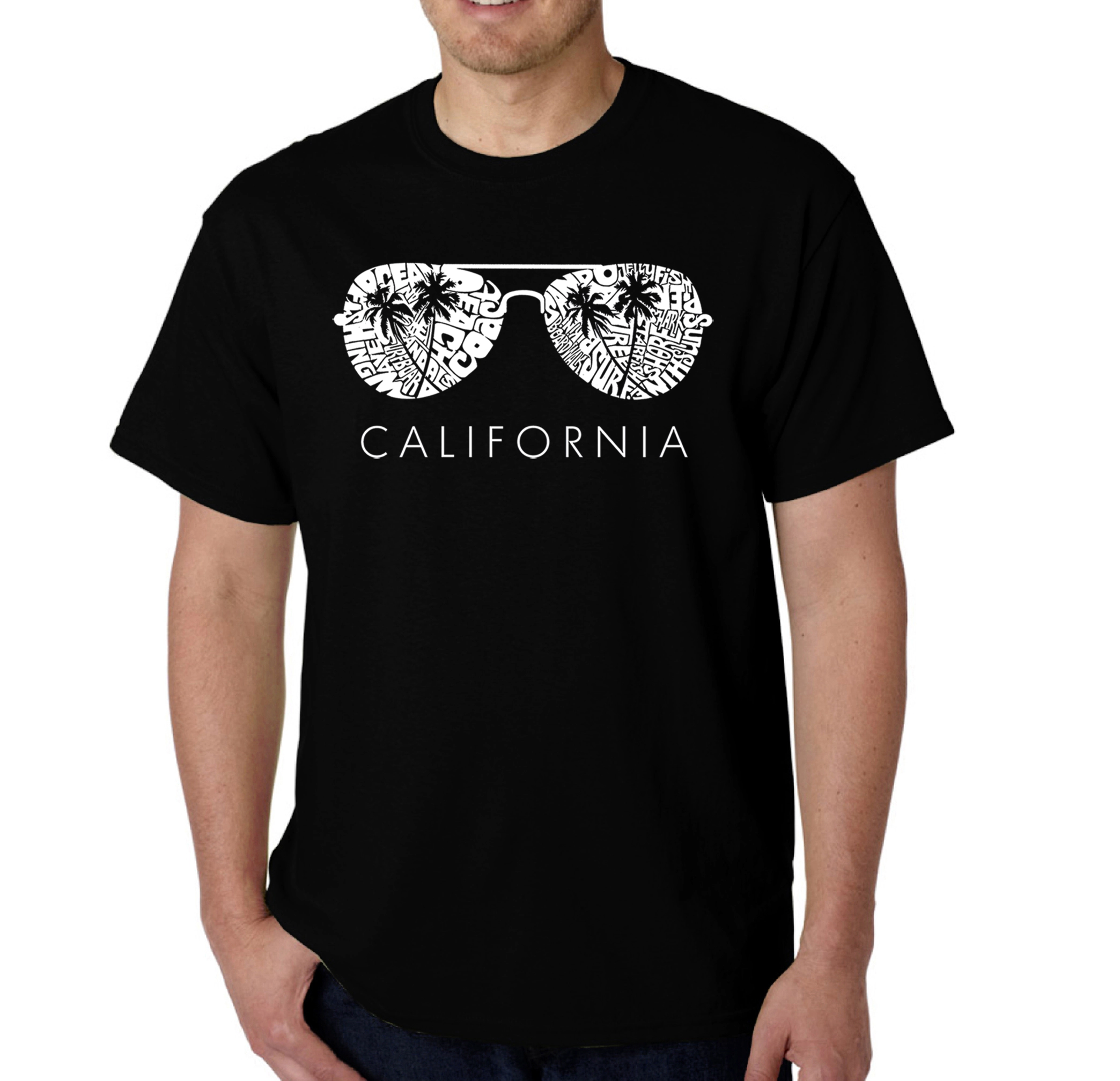 LA Pop Art Men's Word T-Shirt - California Shades