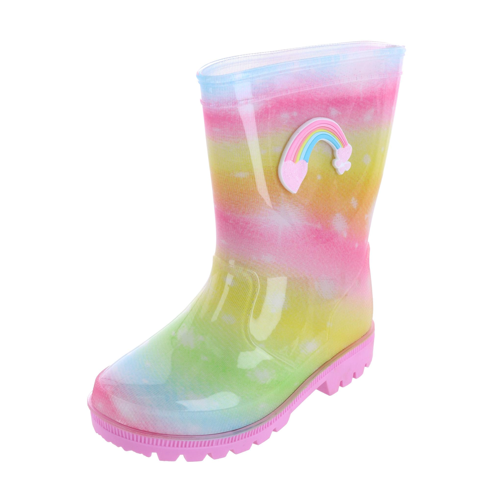 Laura Ashley Kid's Rainbow Print Rain Boots