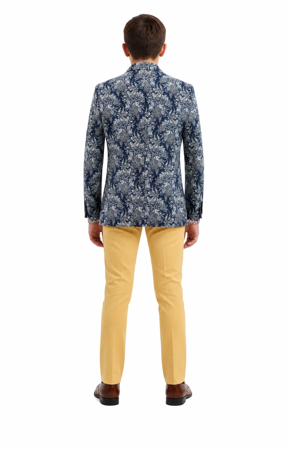 Elie Balleh Boys Slim Fit Boys' Floral Brocade Blazer
