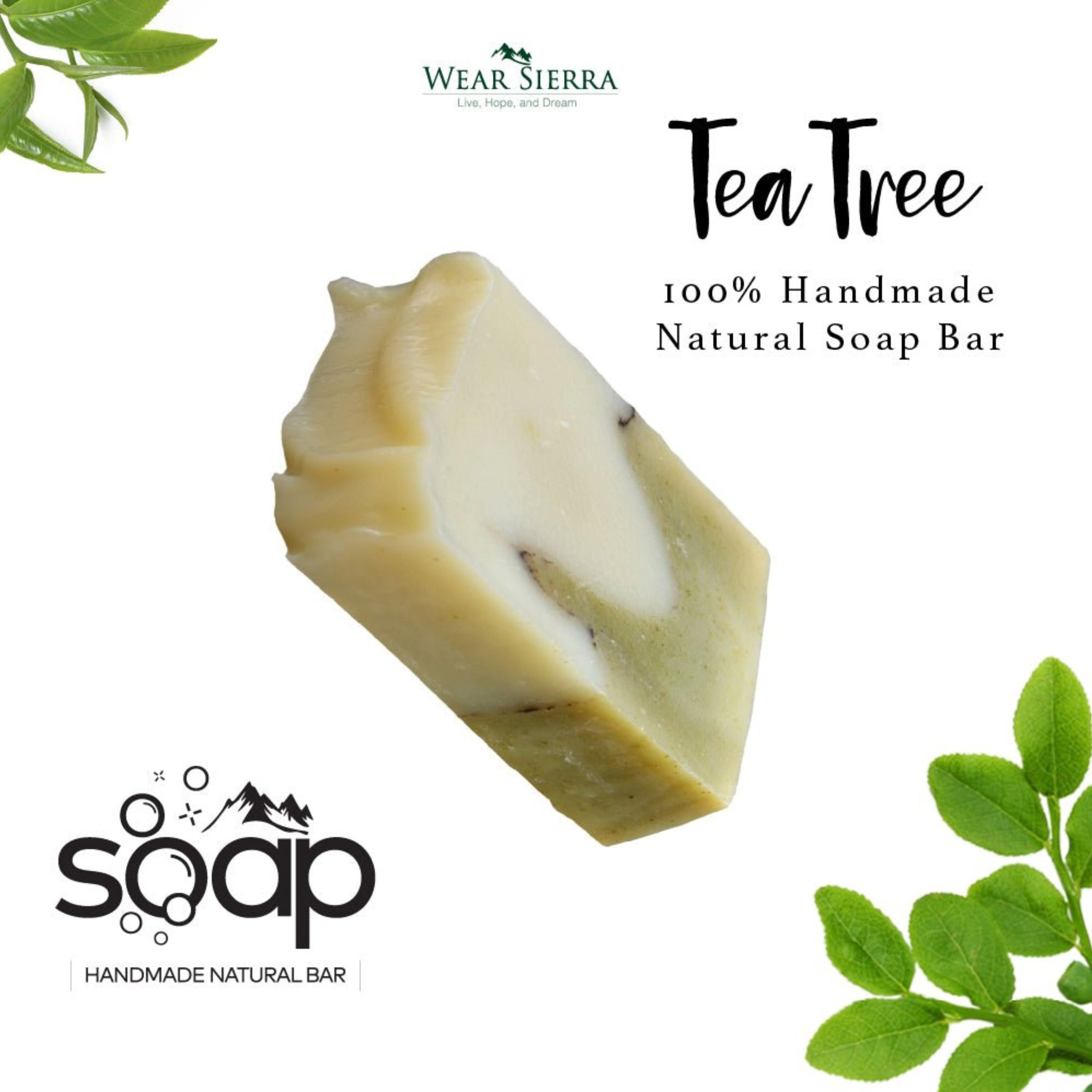 Wear Sierra Handmade Natural Anti-Acne Tea Tree Bar Soap Pack Of