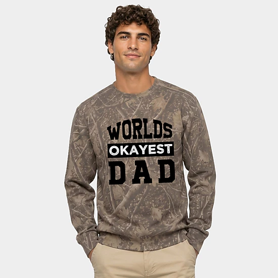 Simply Sage Market - Men's Camo Sweatshirt - World's Okayest Dad