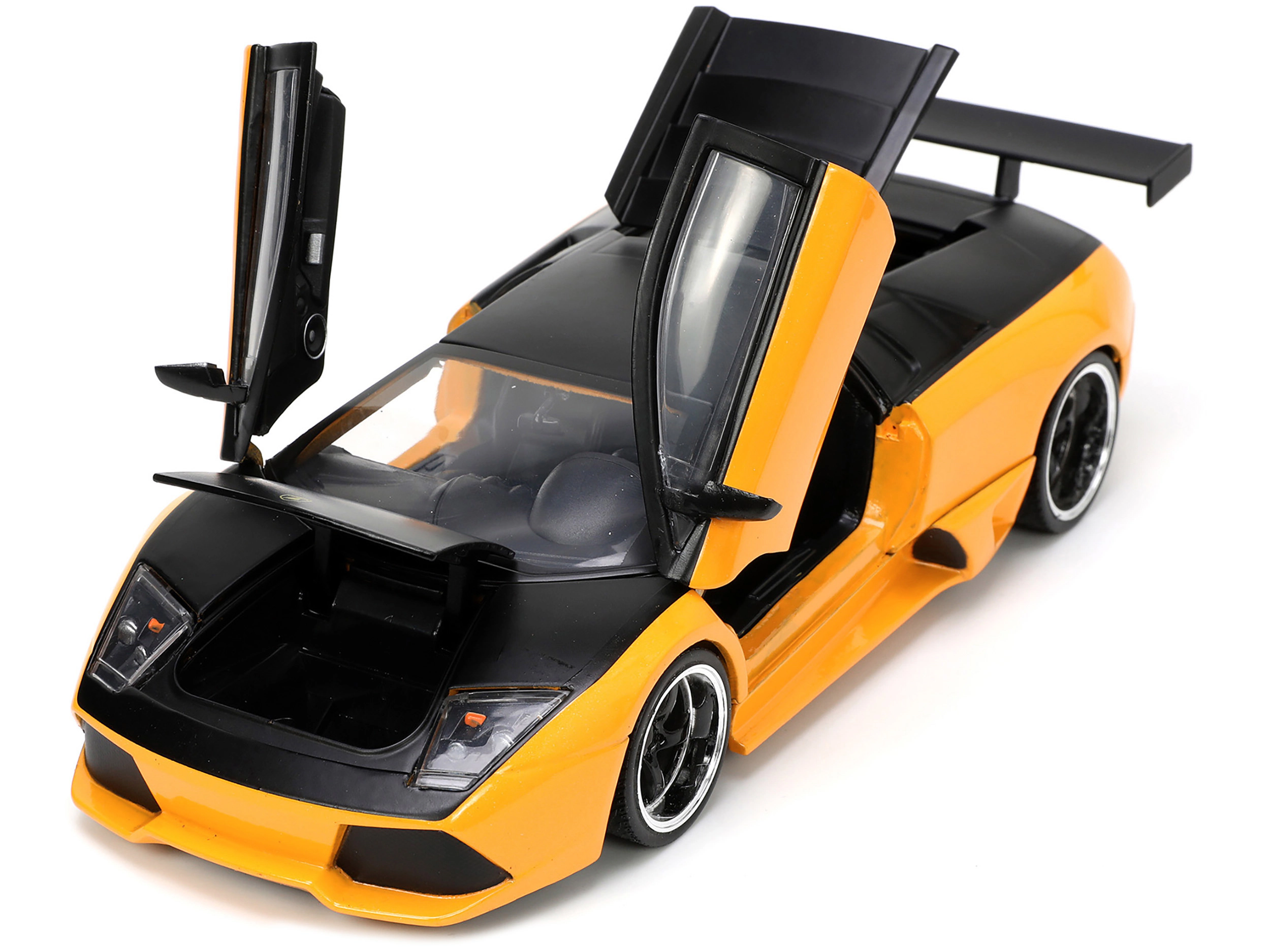 Jada Lamborghini Murcielago LP 640 Yellow Metallic and Matt Black "Hyper-Spec" Series 1/24 Diecast Model Car by Jada