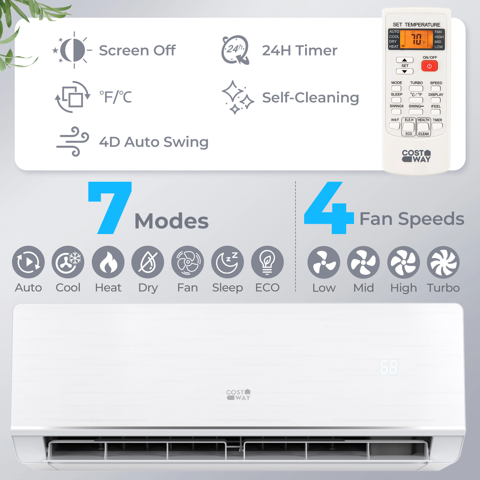 LJG SEERXtreme Series ENERGY STAR Certified 12000 BTU 24 SEER2 208-230V Mini Split Heat Pump Heating at -13°F