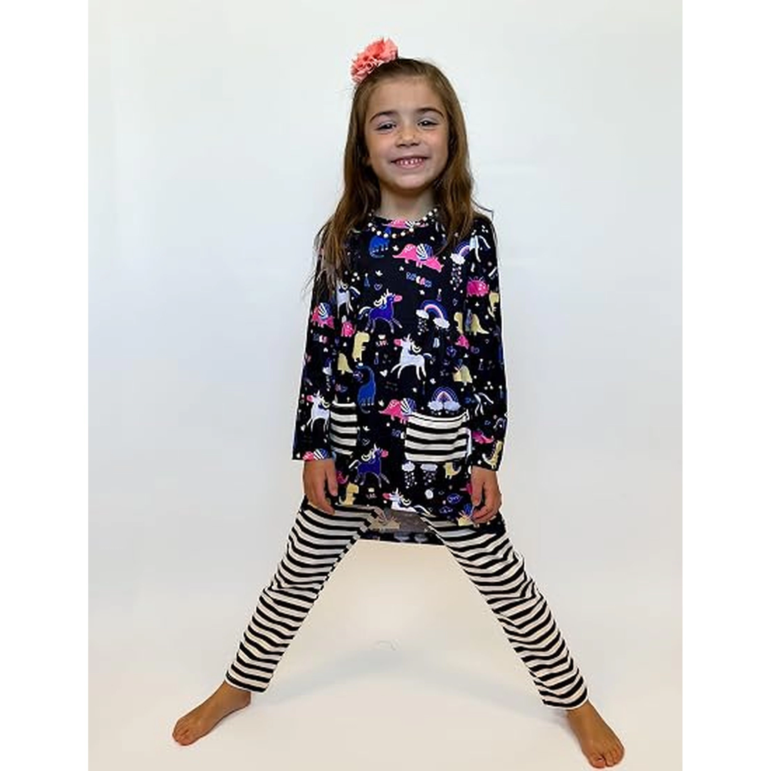 Arshiner Little Girls Outfits Cute Clothing Sets Long Sleeve Pants With Pockets