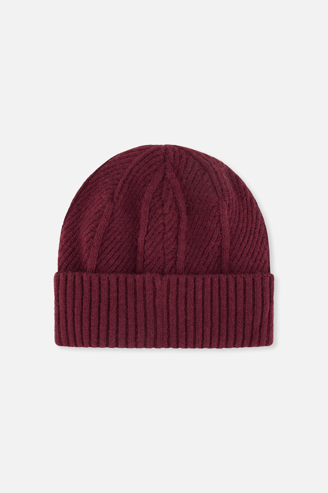 Deux par Boys Ribbed Winter Knit Hat with Rolled Cuff