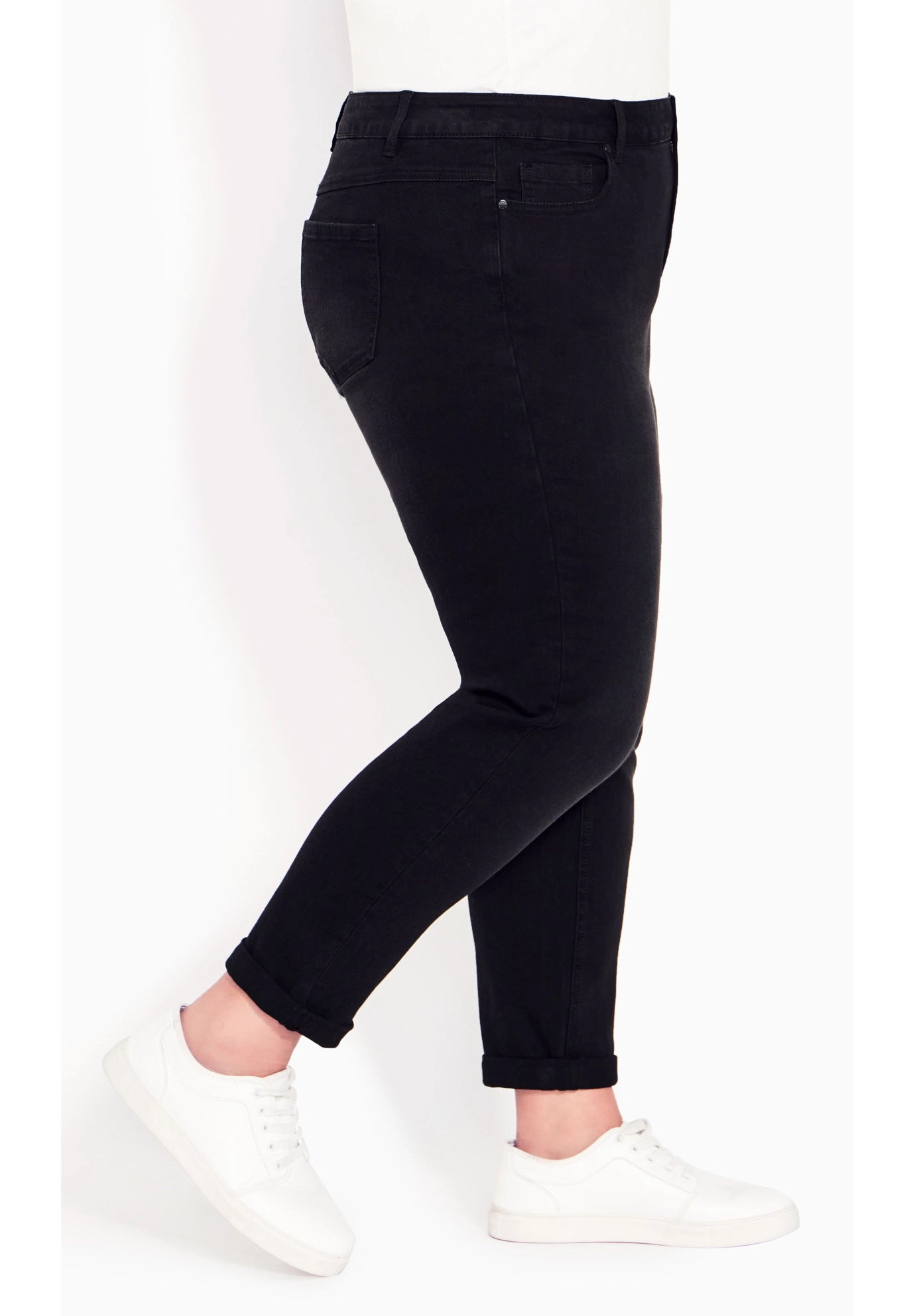 Avenue Women's Plus Denim Girlfriend Stretch Jean
