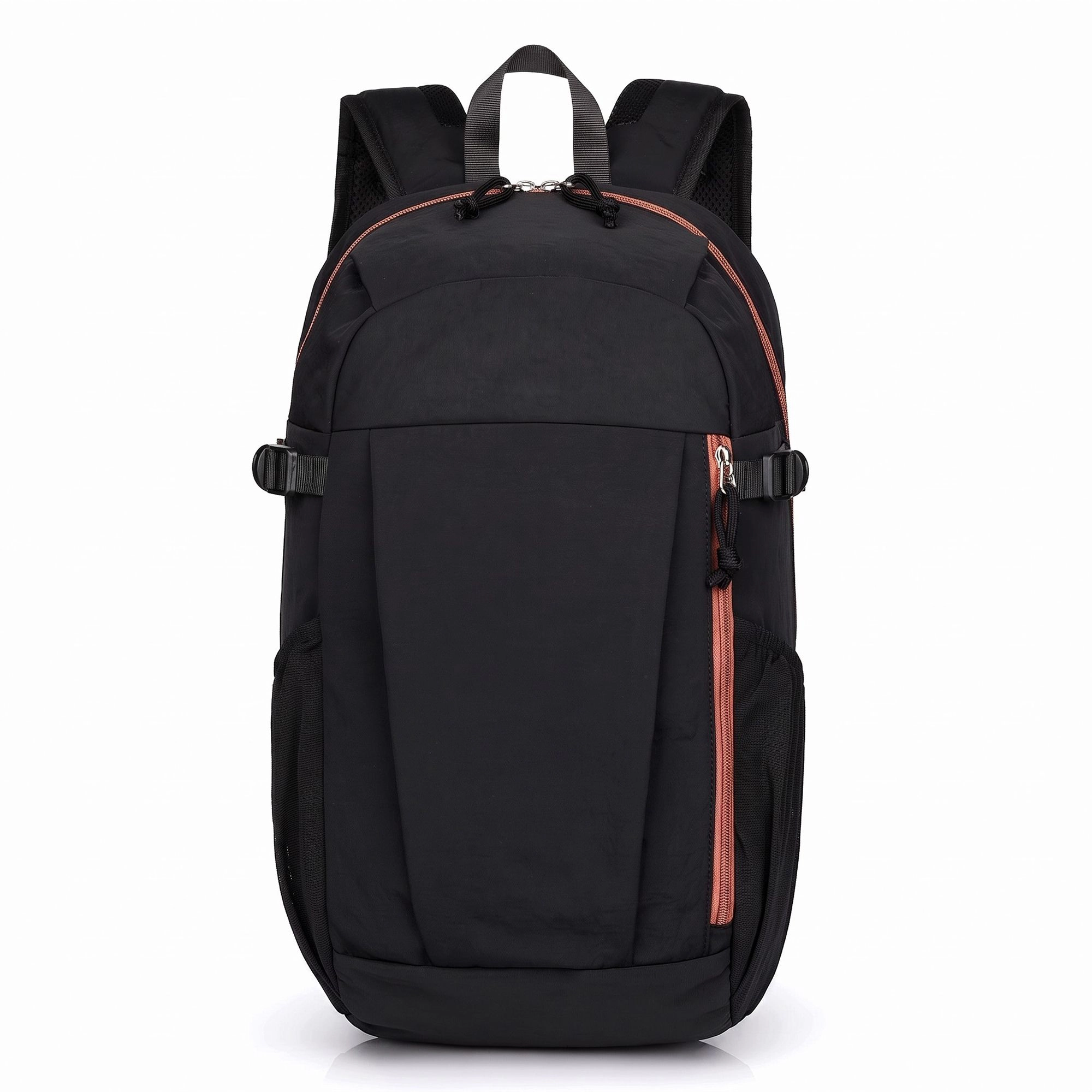 Alilang Women's Everyday Backpack with Front Zip Pocket Side Mesh Pockets Padded Straps Top Hle