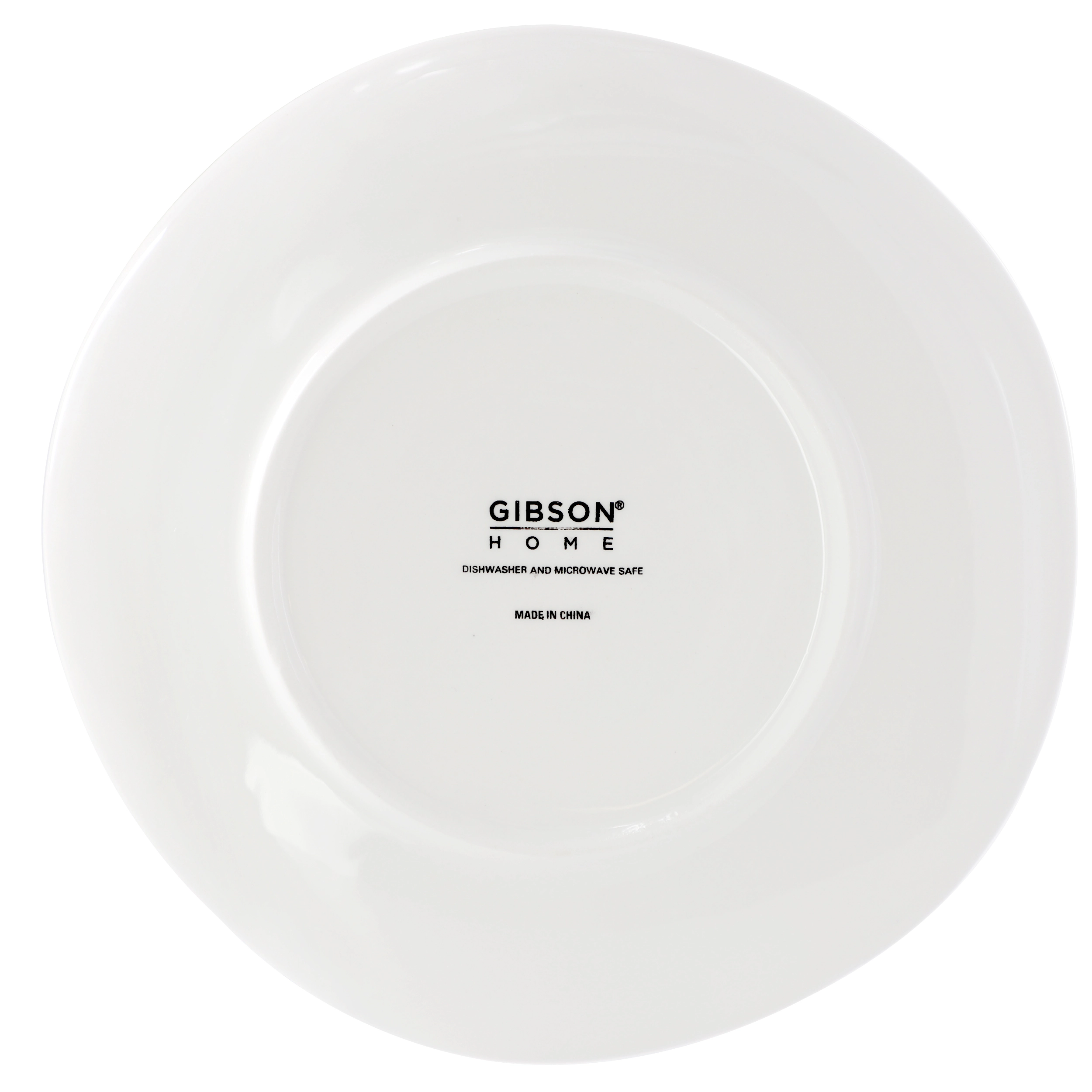 Gibson Home Aspen Drift 12 Piece Organic Round Ceramic Dinnerware Set in White