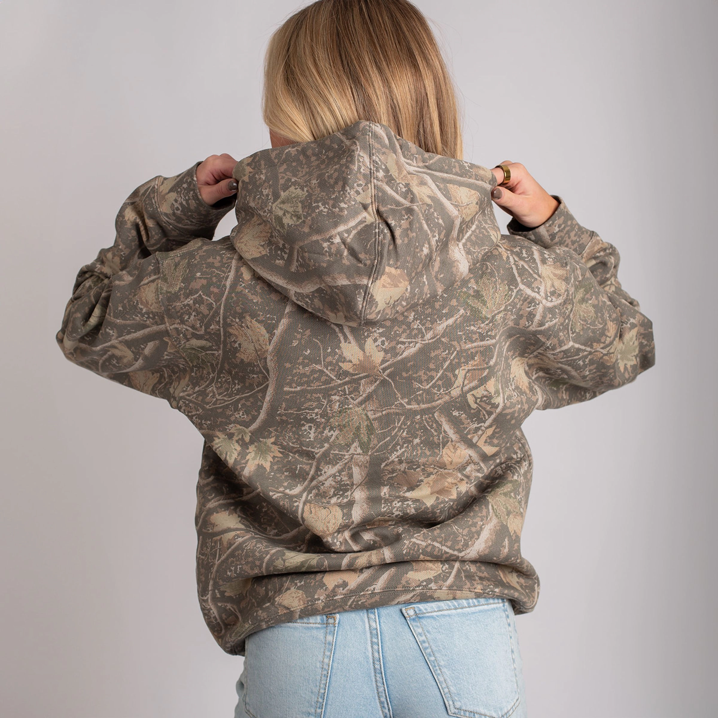 Simply Sage Market - Embroidered Howdy Bull Varsity Camo Hoodie