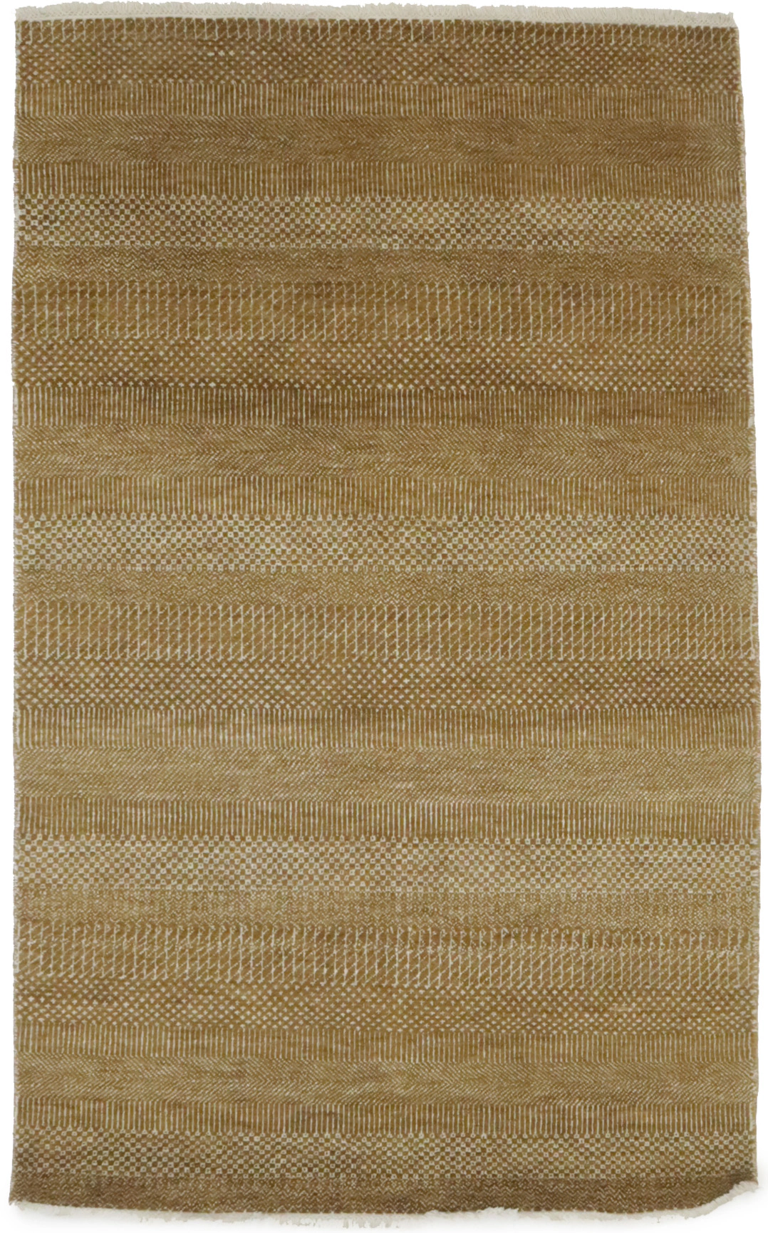 Magic Rugs Khaki Caramel Grass Design 4X6 Modern Oriental Rug
