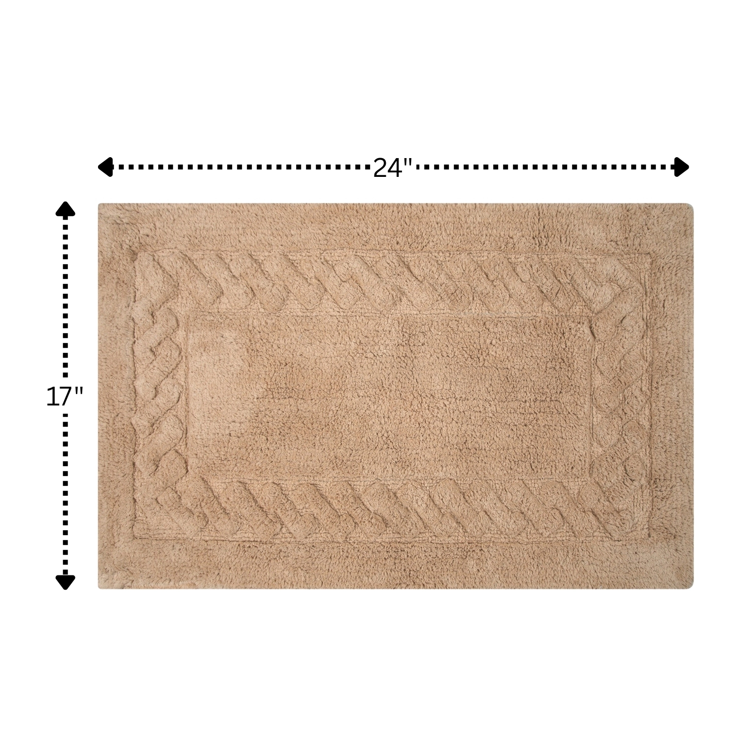 Knightsbridge Chain Bath Rug Cotton Non Skid Back