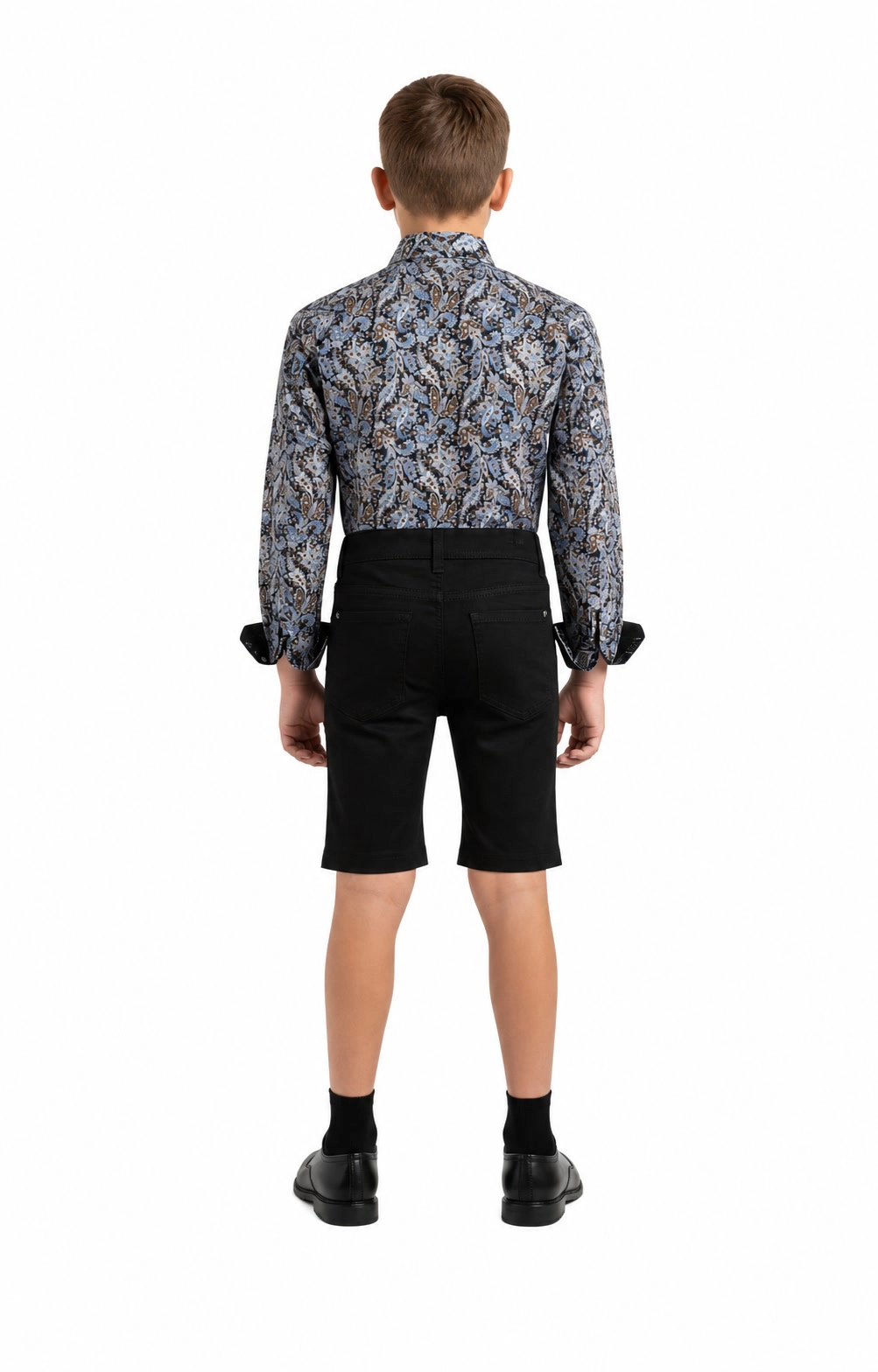 Elie Balleh Boys Slim Fit Paisley Sport Shirt