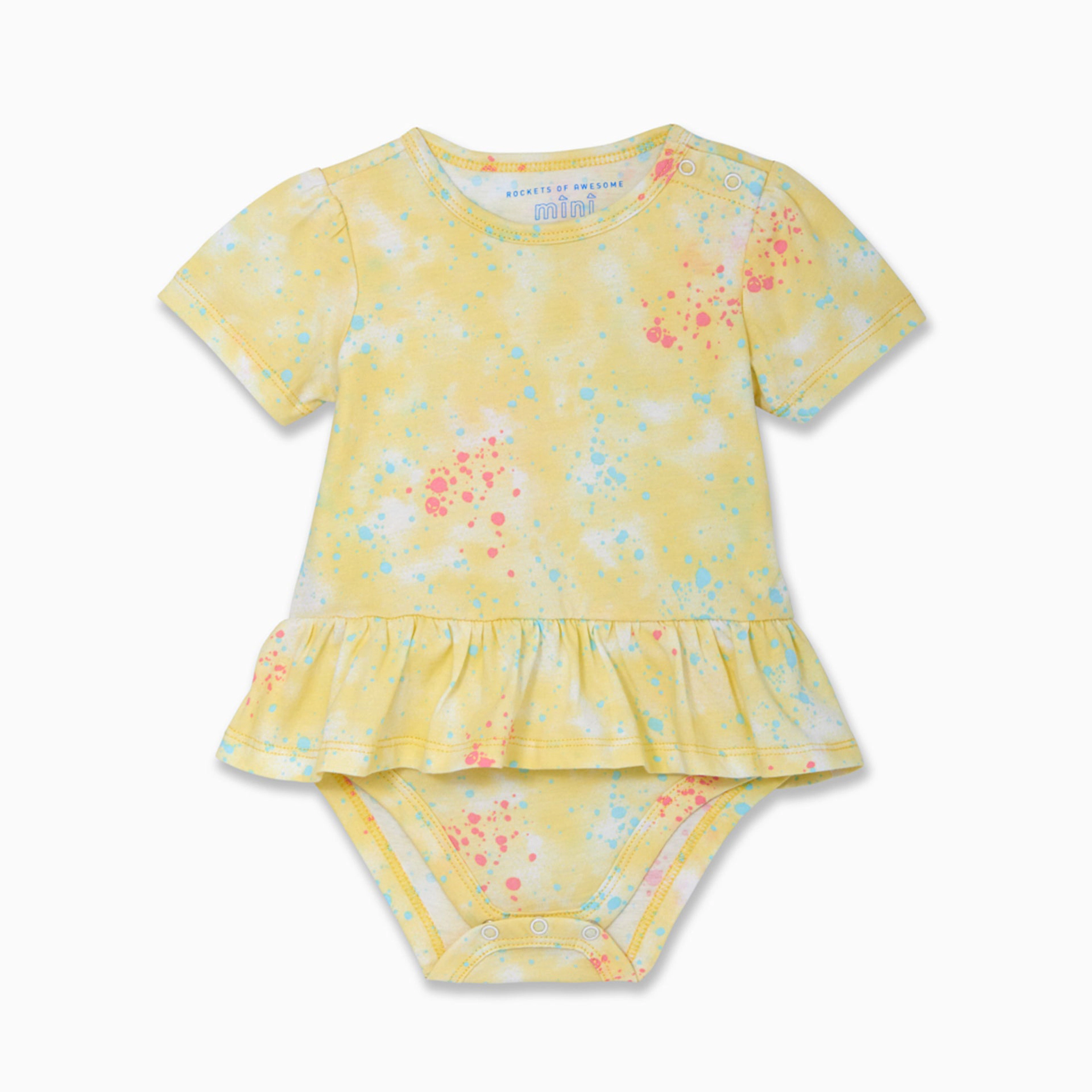 Rockets of Awesome Splatter Peplum 2-Fer For Baby Girl