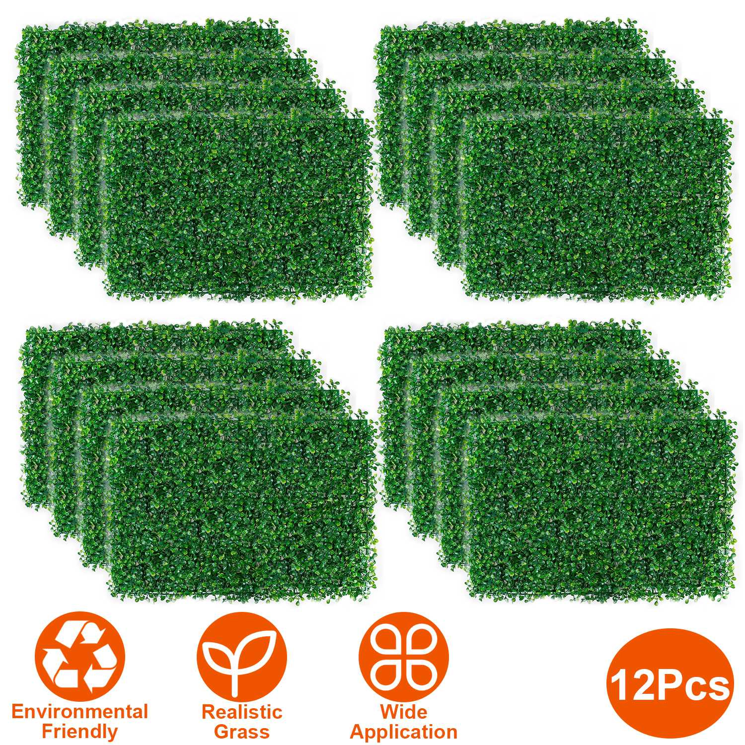 INova Unisex Artificial Boxwood Hedge Panel Set