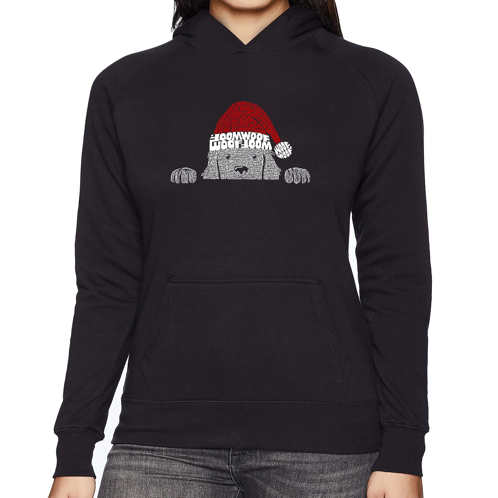LA Pop Art Christmas Peeking Dog