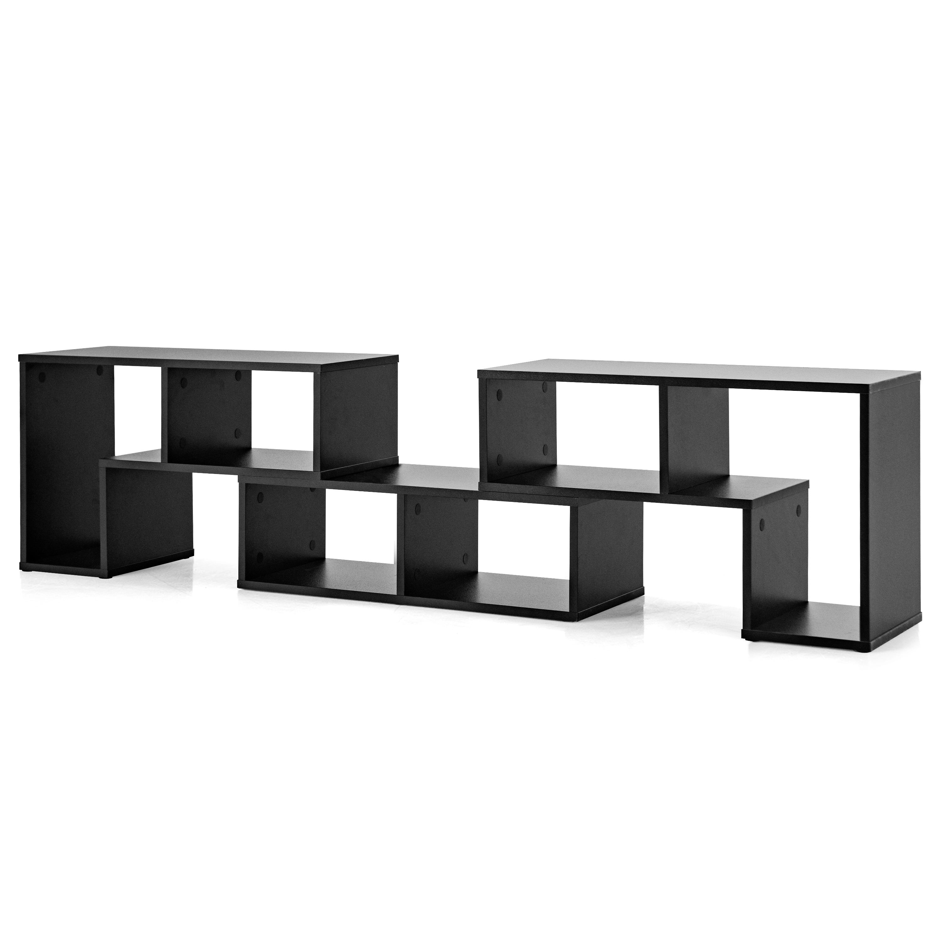 LJG 3 Pieces Adjustable TV Stand for TVs up to 65 Inch with Shelves
