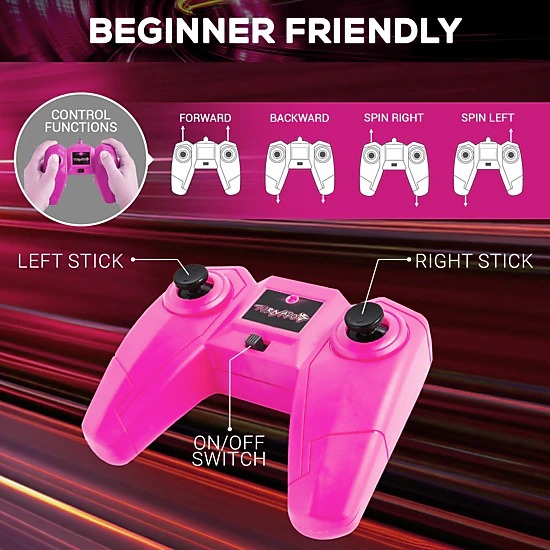 USA Toyz Tornado Extreme RC Car off Road Rechargeable Toys Bright LEDs (Pink)