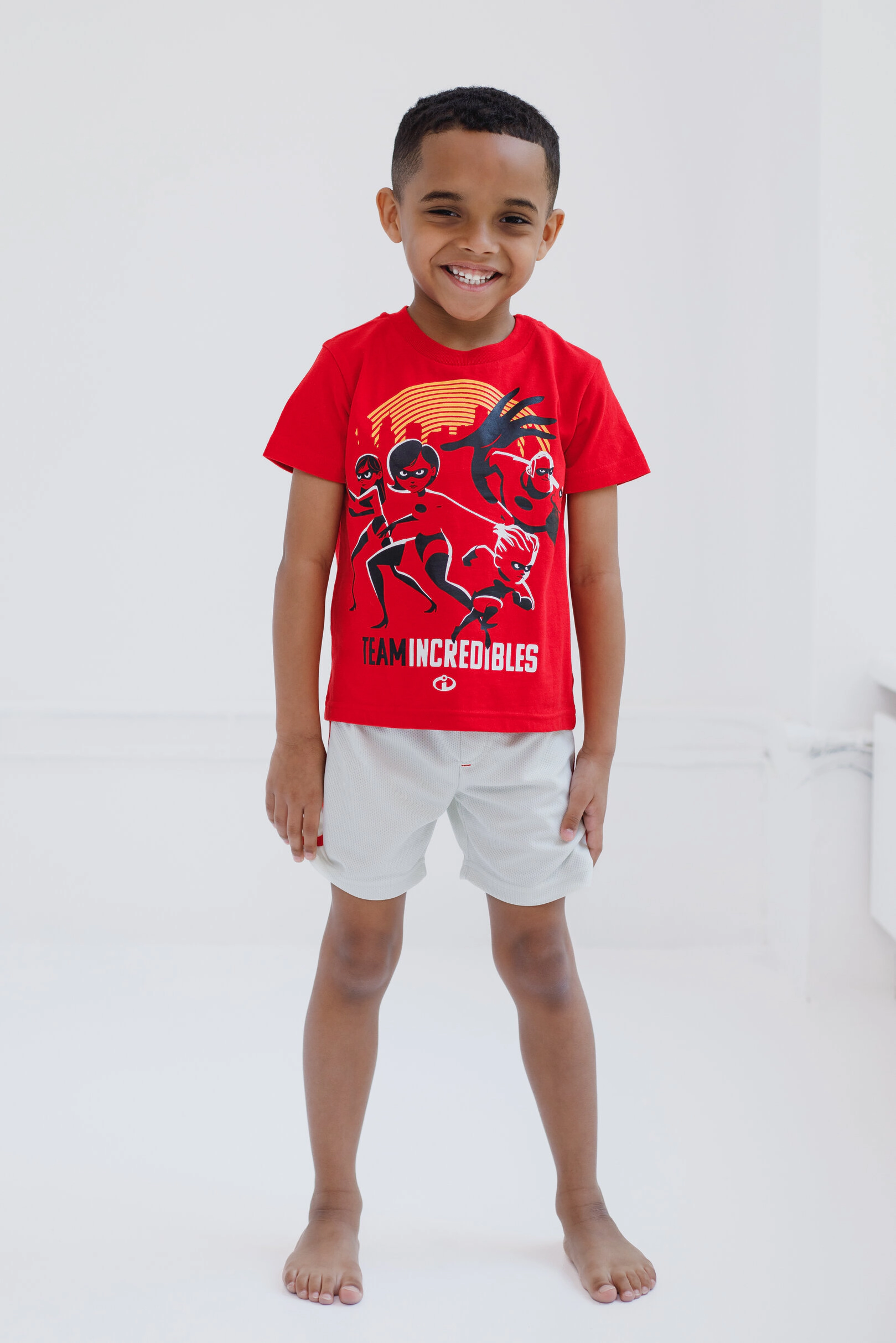 Disney Pixar Boys' Athletic 2-Piece T-Shirt and Shorts Set