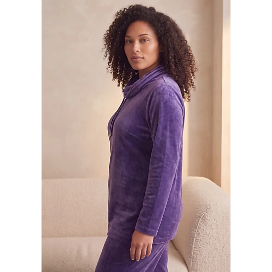 Roaman's Women's Plus Size Comfort+ Velour Cowl Neck Tunic, Color ...