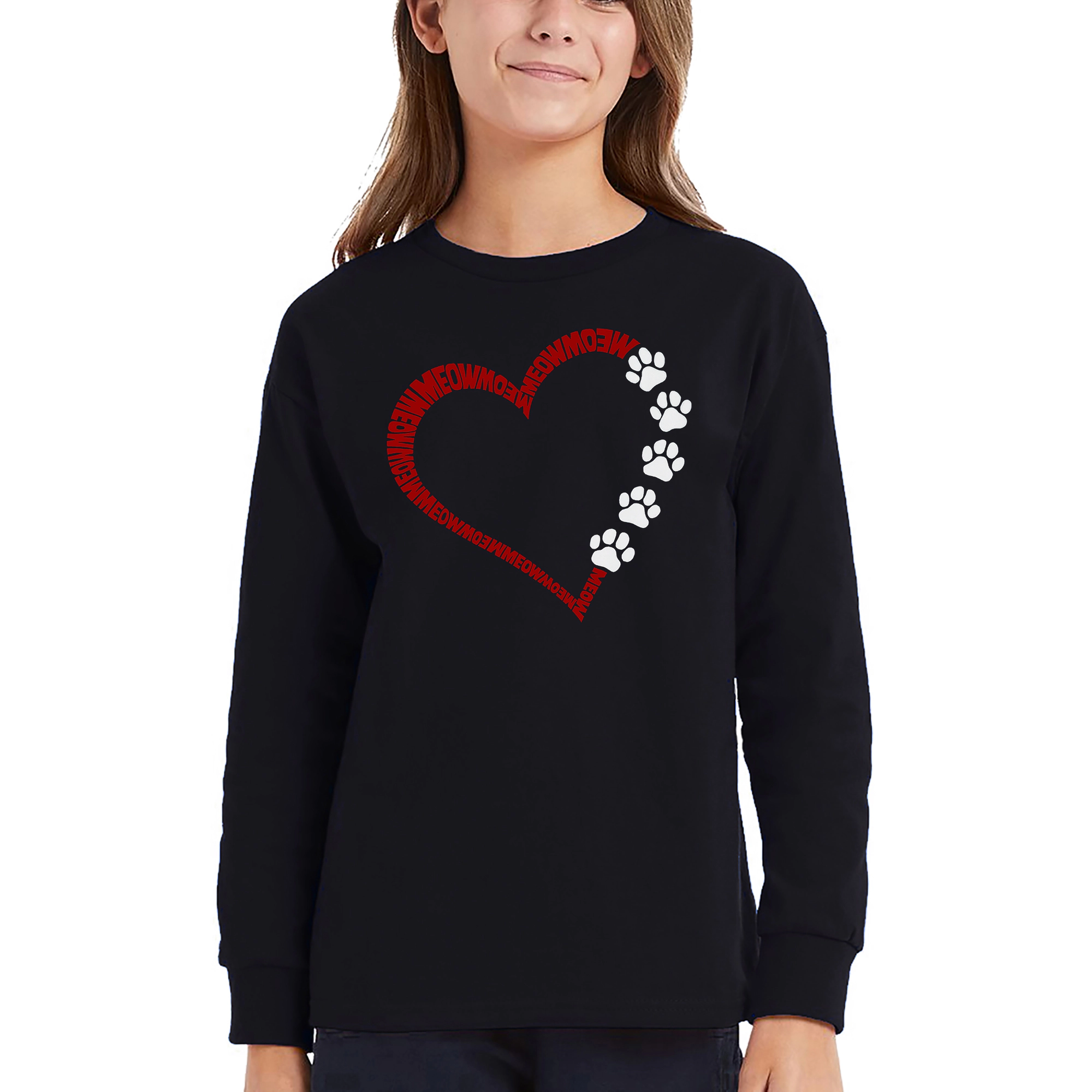LA Pop Art Girls Long Sleeve Word T-Shirt