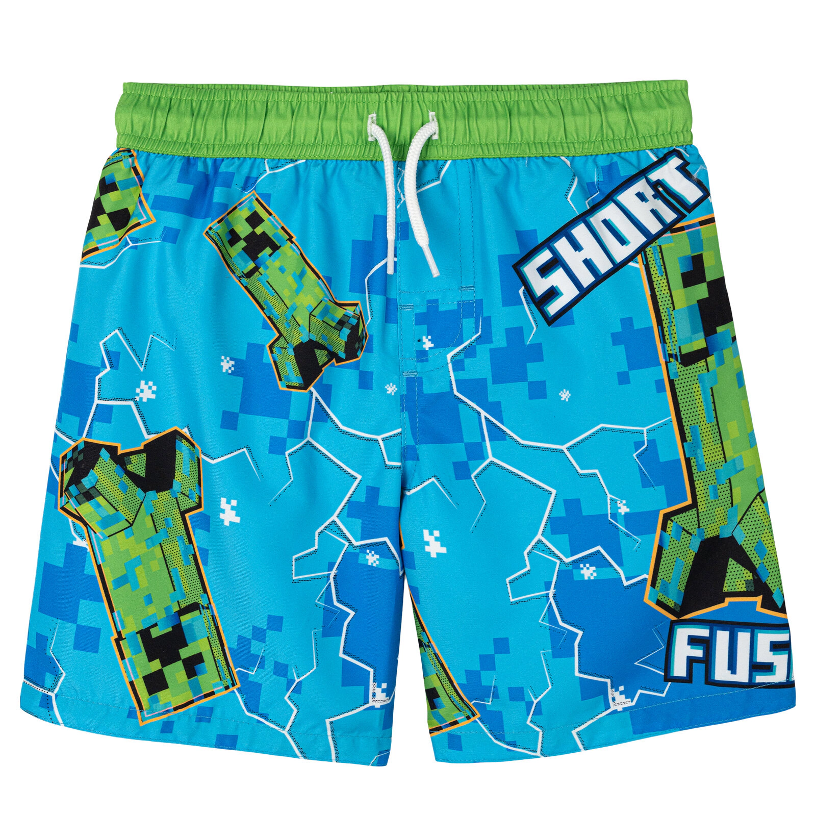 Minecraft Boys' Quick Dry Mesh Lined Swim Trunks