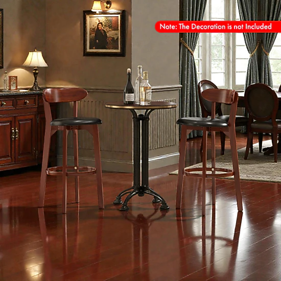 Hivvago Set of Two Modern Kitchen Chairs Featuring Sleek Armless Design and Padded Seating
