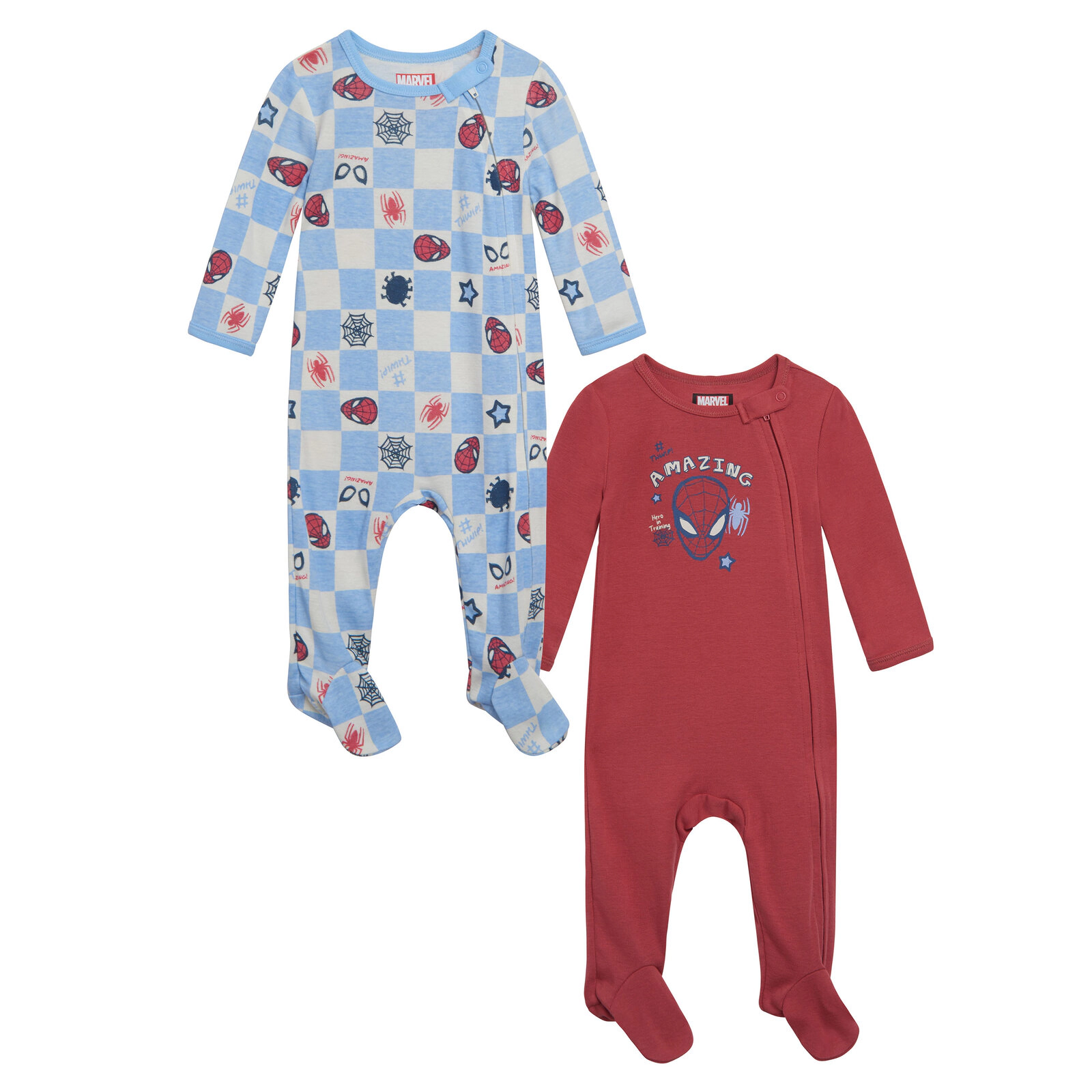 Marvel Spider-Man Baby 2-Pack Footed Sleep N' Play