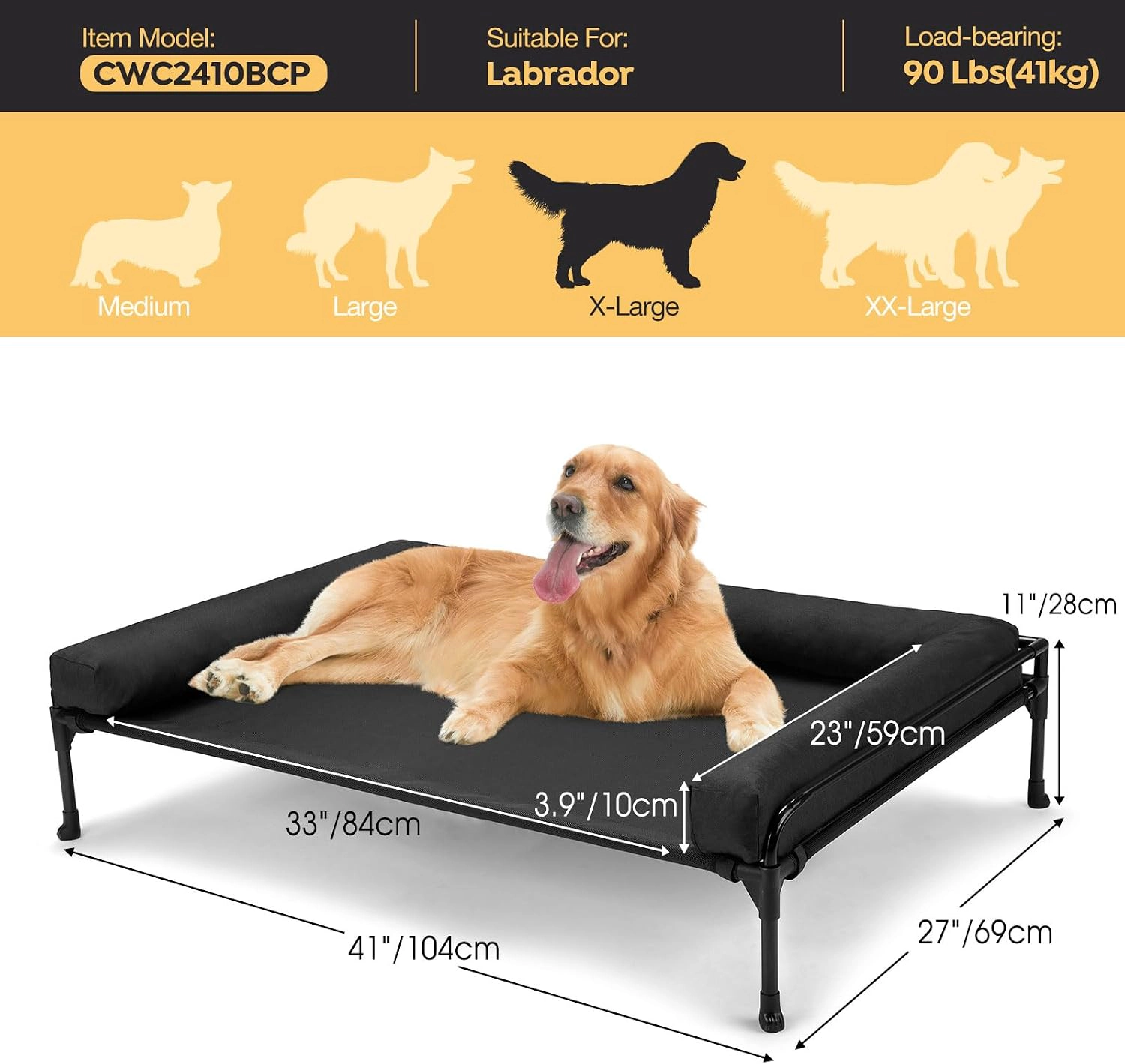 Veehoo Outdoor High Pet Bed for Dogs