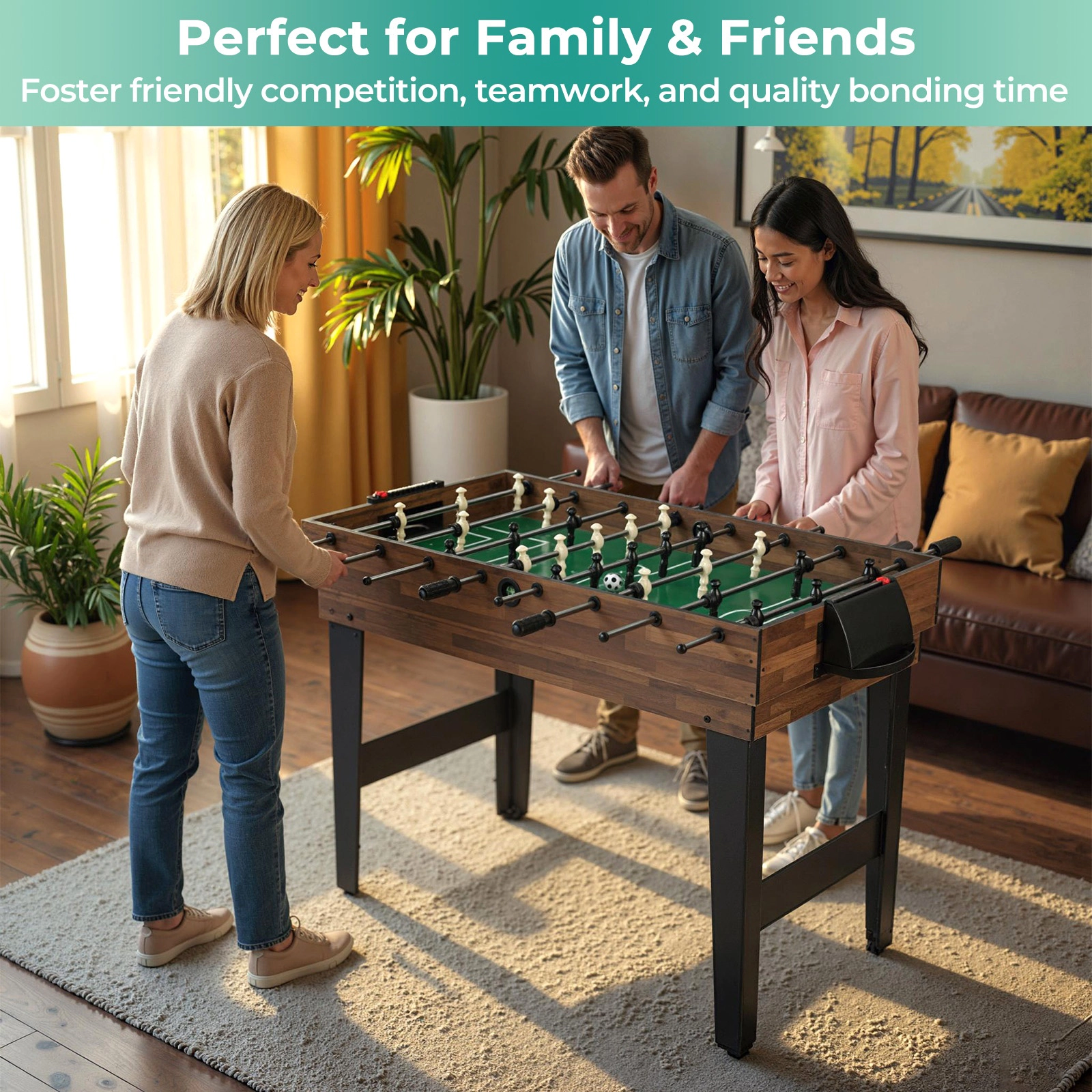 SUGIFT 10-in-1 50-in Multi Game Table Set with Foosball Billiards Bowling Shuffleboard and Hockey