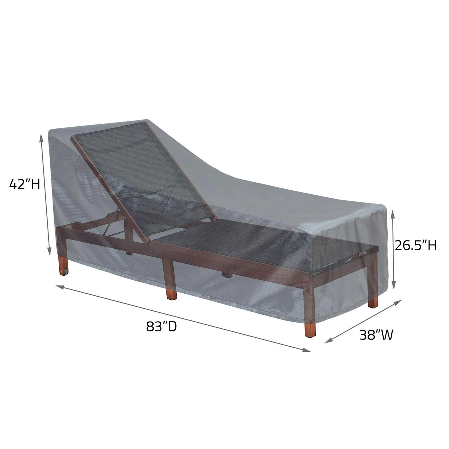 Summerset Shield Chaise Lounge Cover Ultimate Protection for Your Outdoor Furniture Large 38" x 83" x 42" Mercury