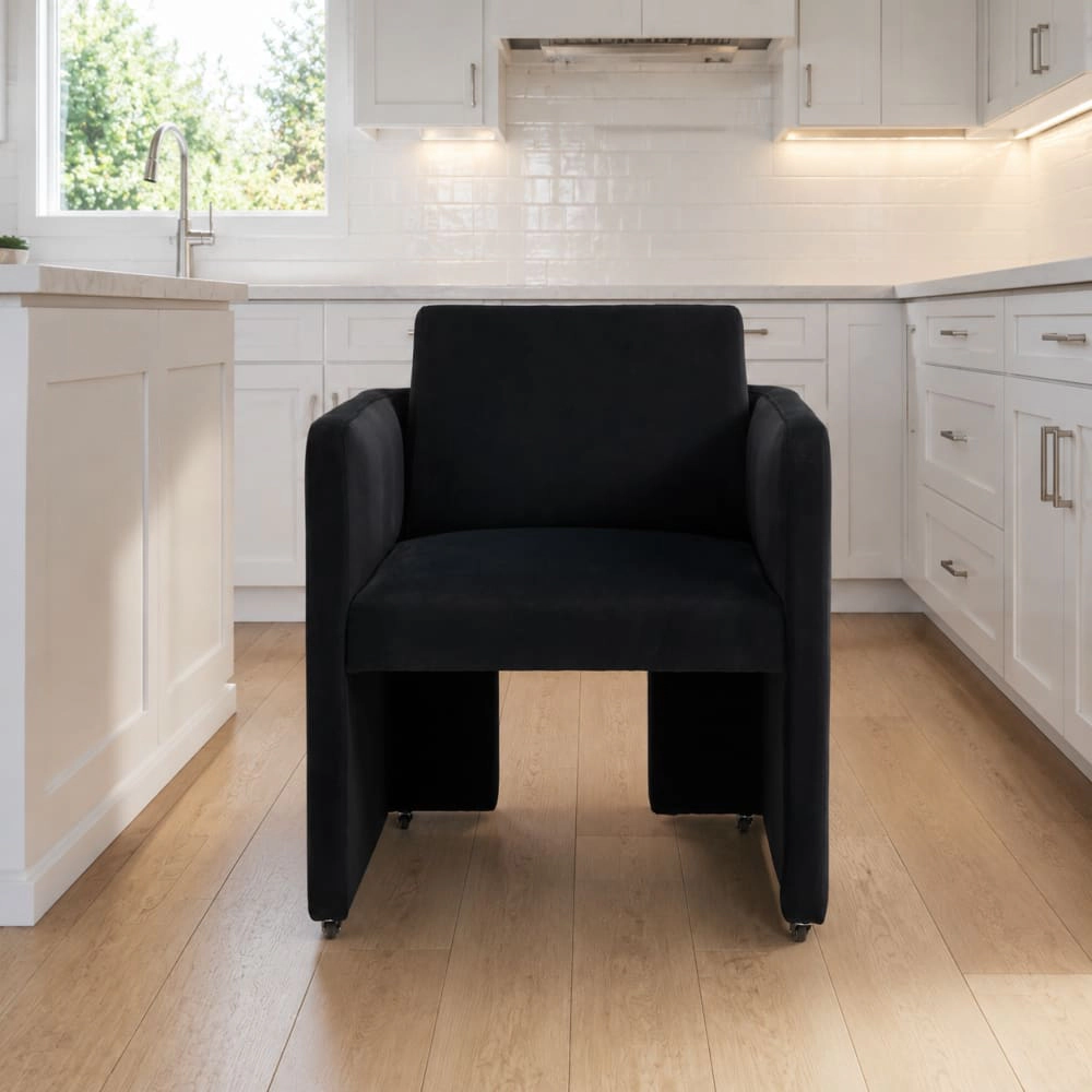 GOODSILO Upholstered Dining Side Chair Solid Frame