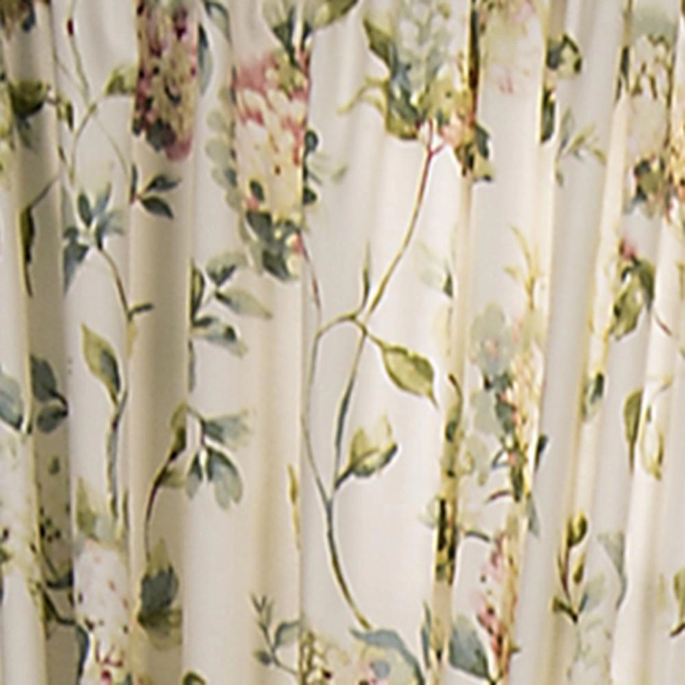 Ellis Curtain Abigail 100 Percent High Quality 2PC Window Rod Pocket Panel Pairs With 2 Tie Backs 90" x 84" Multicolor
