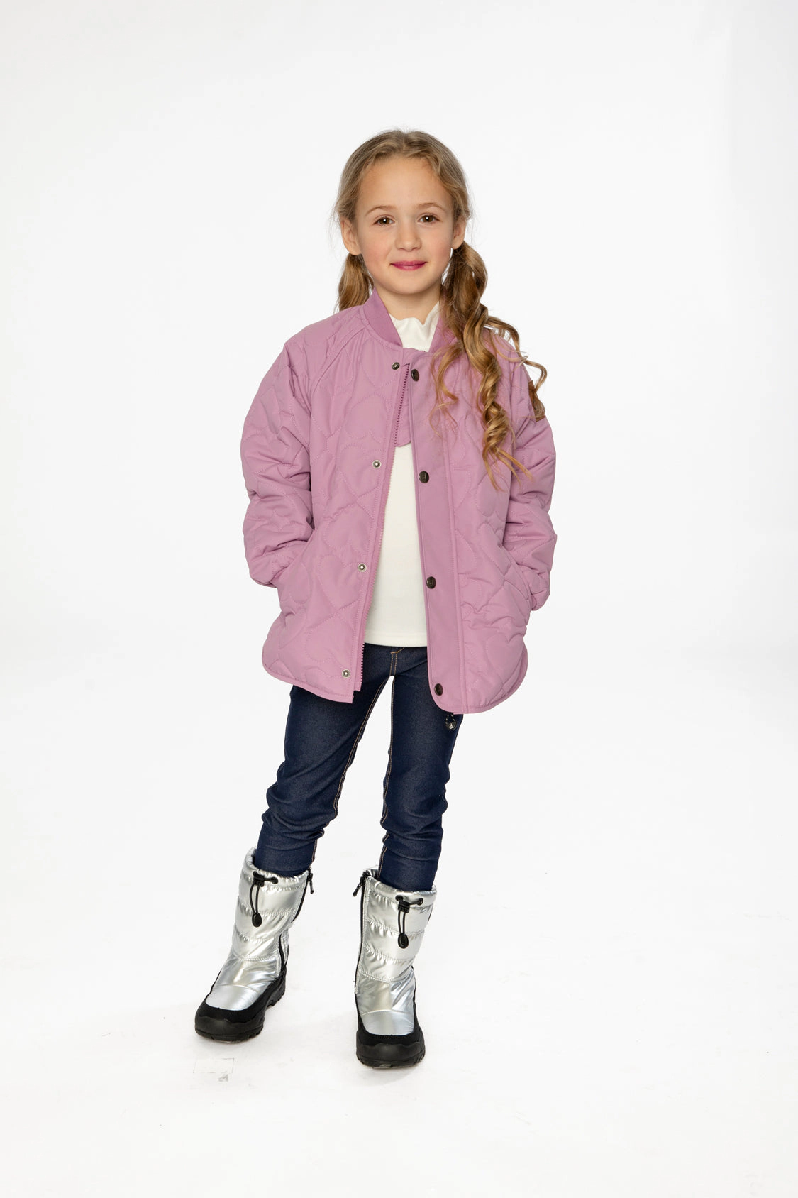 Deux par Girls Quilted Raglan Sleeve Jacket