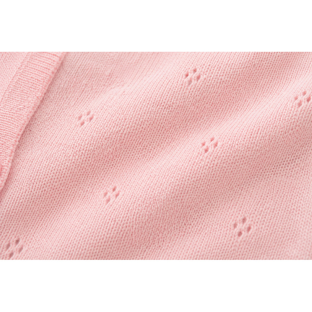 Laurenza's Toddler Girls Spring Scalloped Pointelle Knit Cardigan
