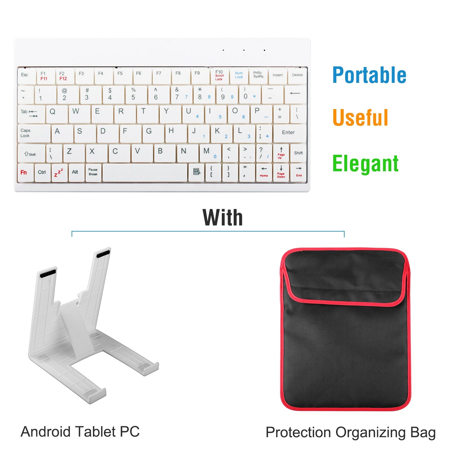 GBruno 80-Key Wired USB Keyboard With Tablet Stand
