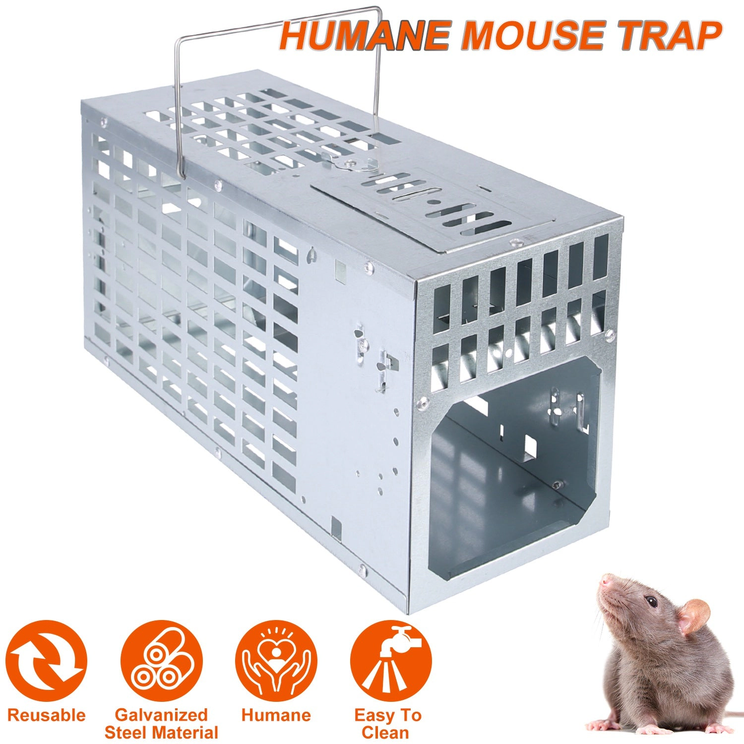 GBruno Humane Reusable Metal Mouse Trap Cage