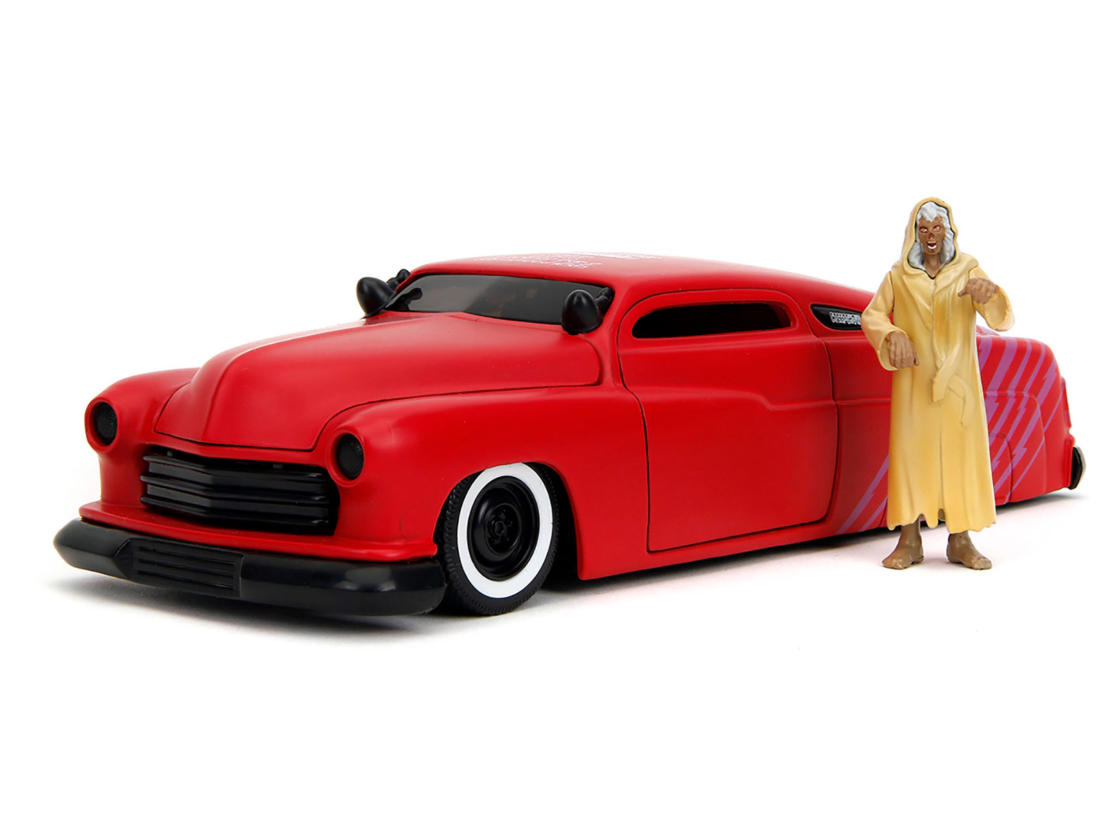 Jada 1951 Mercury Matt Red with Purple Stripes and Creep Diecast Figure "Creepshow" (1982) Movie "Hollywood