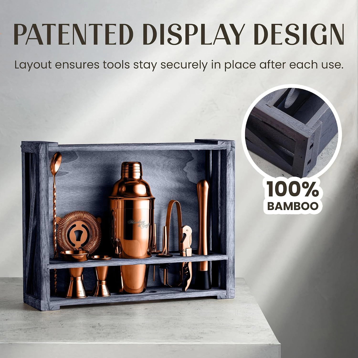11-Piece Cocktail Shaker Set, Bartender Kit with Stand - Gift Ready