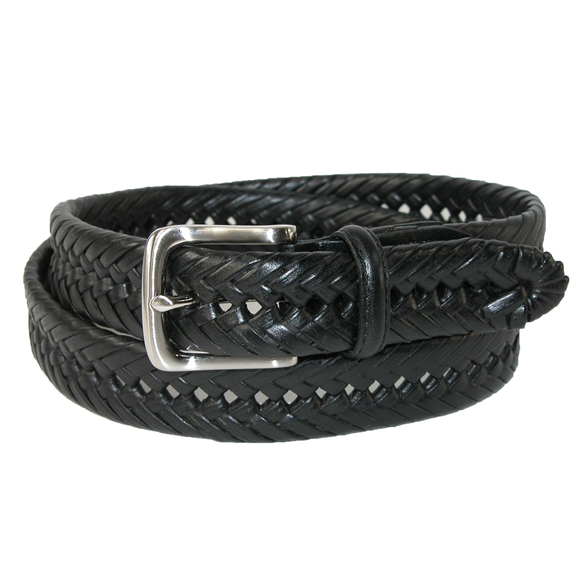 Tommy Hilfiger Men's Burnished Handlaced Braided Belt (Pack of 2)