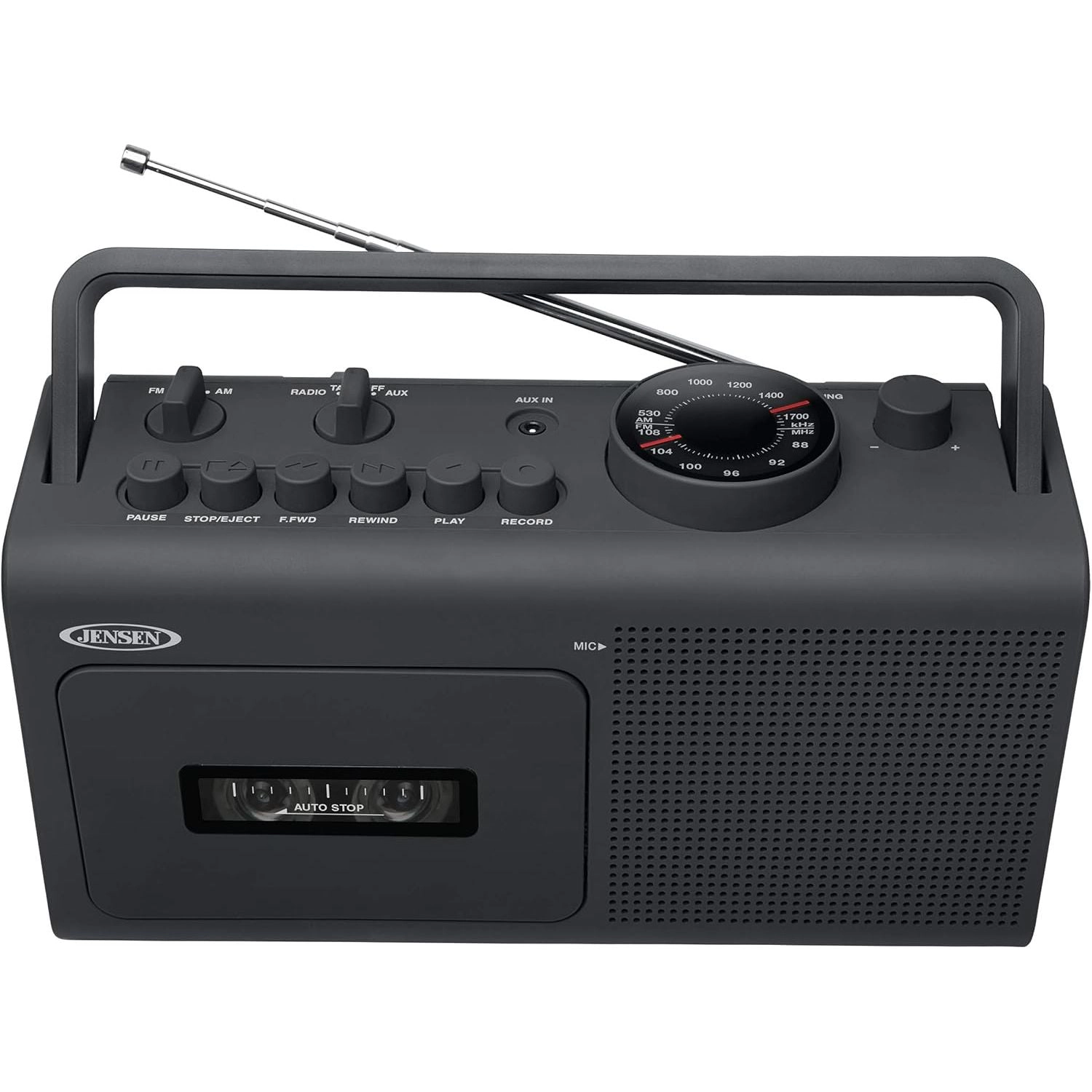 Jensen Portable AM/FM Radio & Cassette Recorder MCR-250
