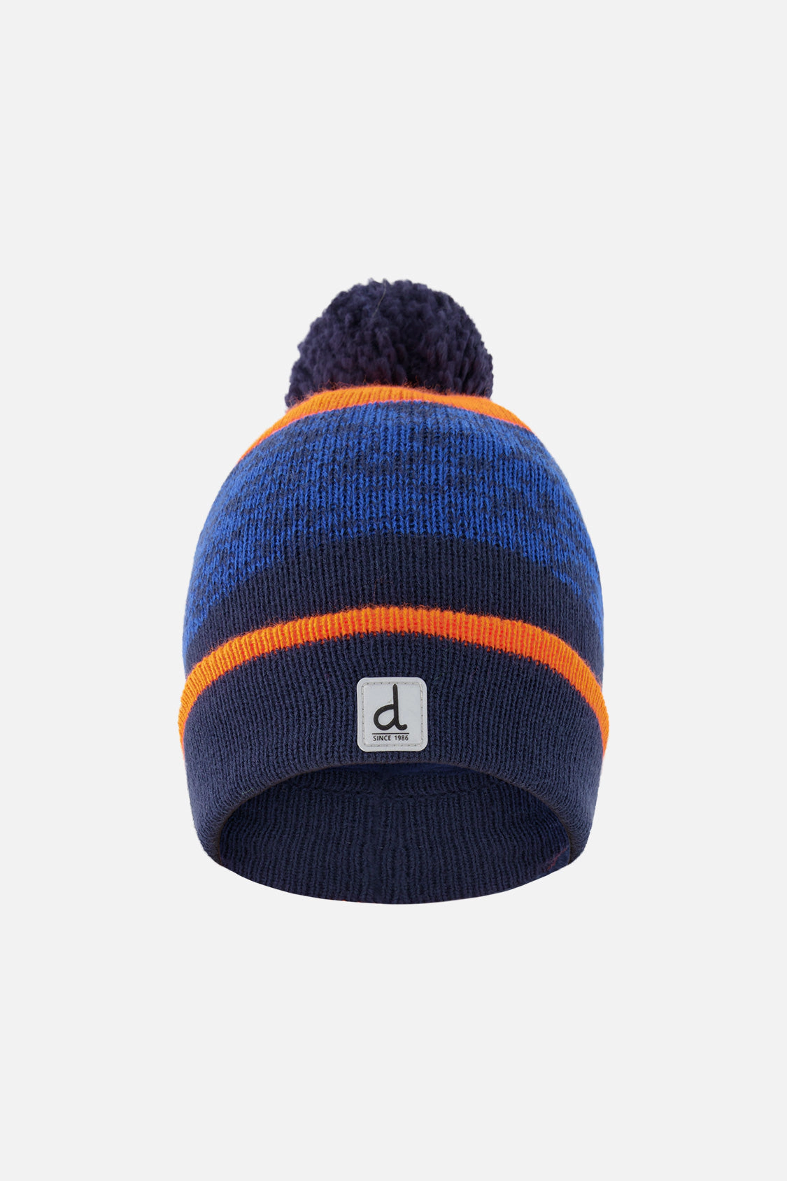 Deux par Boys Color Block Winter Knit Hat with Pompom