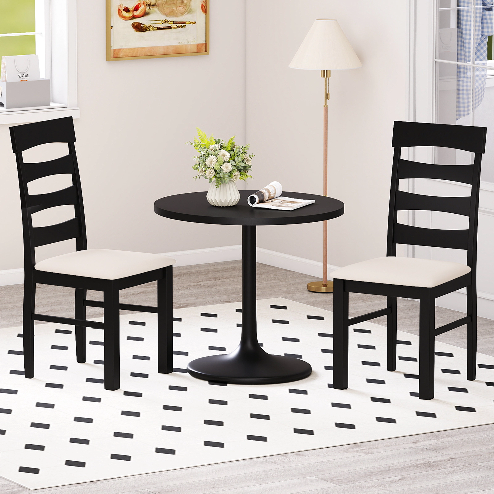 LJG High Back Dining Room Chairs Set of 2 with Padded Seat